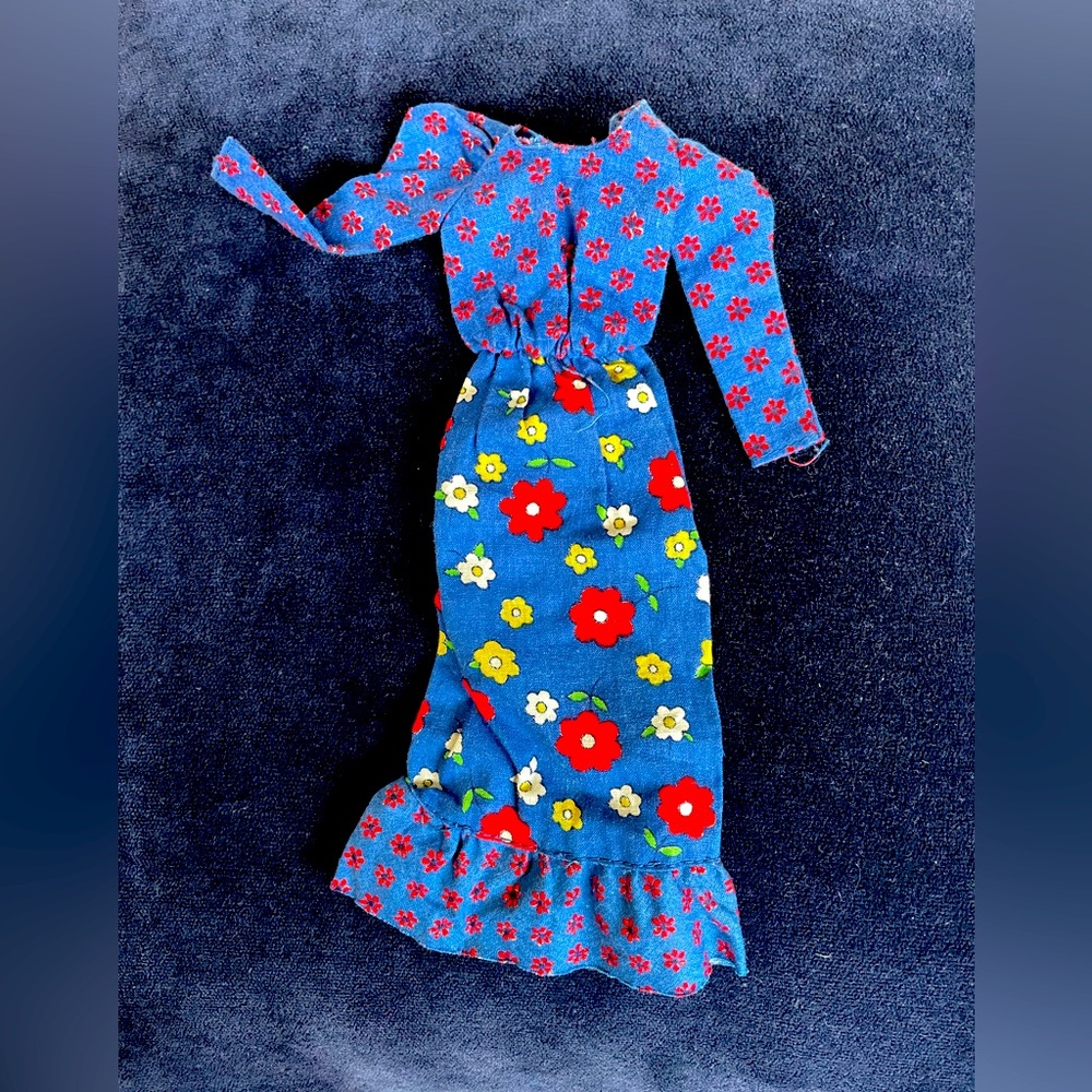 Vintage Barbie Original "Raining Flowers" Country Dress #3343 1973